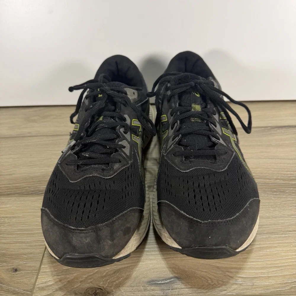 ASICS Contend 8 Running Shoes 1014A259 Black Green Mens Size 12 Sneakers